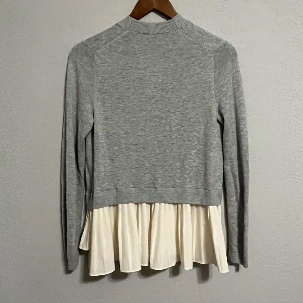 Chelsea28 Grey Ruffle Cardigan Sweater - Picture 7 of 8